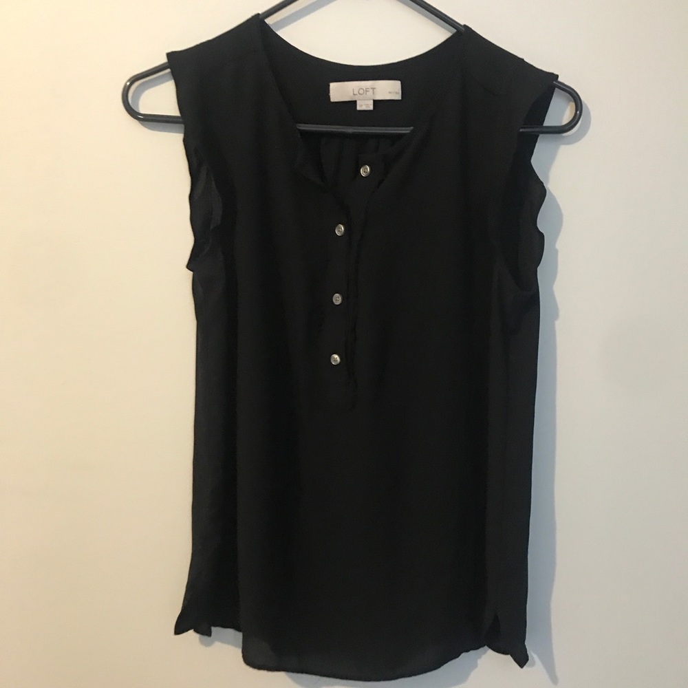 Loft black short sleeve shirt